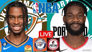 LIVE OKLAHOMA CITY THUNDER vs PORTLAND TRAIL BLAZERS  NBA  PLAY BY PLAY  SCOREBOARD [upl. by Pavel]