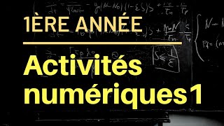 Activités Numérique 1 1ére année [upl. by Maryellen879]