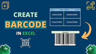 How to Create Barcode in Excel [upl. by Gnemgnok]