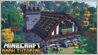 Minecraft 116  Ultimate Minecraft Barn Tutorial How to Build [upl. by Aletse]