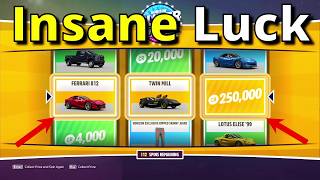 Forza Horizon 5 INSANELY LUCKY Super Wheelspin Opening 250 Spins [upl. by Arreit]