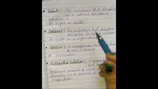 Definition Of Solute solvent And solution Chemistry 🎯🔥 [upl. by Yvon]