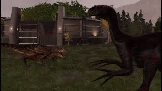 Jurassic World Evolution 2 Scorpius Rex vs Therizinosaurus [upl. by Olegnaid934]