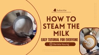 How to steam the milk for latte art 🤔✅ Tutorial for Beginner barista [upl. by Norrad]