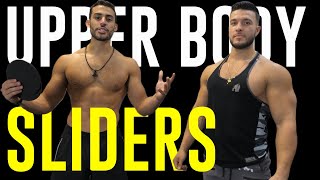 TOP 3 Upper Body SLIDER Exercises 🥏 Great for Home Workouts [upl. by Ydnal]