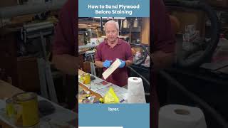 How to Sand Plywood Before Staining shorts [upl. by Sachsse]