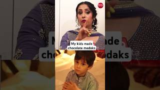 AWW kashmerashah reveals her kids made chocolate modak at their ganpati celebration [upl. by Pitchford]