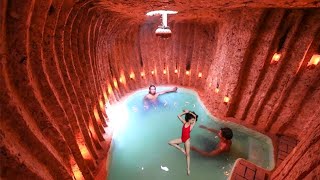 Building Tunnel Underground Floating House And Water Slide To Swimming Pools 15 days [upl. by Faletti]