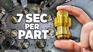 Incredible Machining Parts Made In Seconds Using 8 Spindles [upl. by Lester]