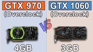 GTX 970 4GB OC vs GTX 1060 3GB OC  Ryzen 5 1600  New Games Benchmarks [upl. by Leff707]