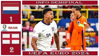 Belanda vs Inggris  Skor 12  Info Semifinal Euro 2024 [upl. by Atreb]