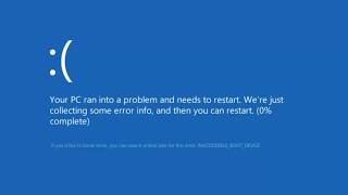 FIX Your PC Ran Into a Problem and Needs to Restart  INACCESSIBLE BOOT DEVICE [upl. by Annoyk574]