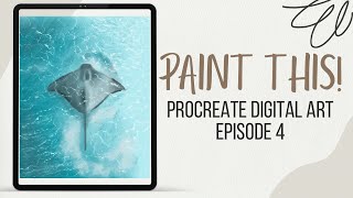 Mastering Digital Art for Beginners  Procreate Tutorial  Stingray and Painting Water Tutorial [upl. by Acireit]