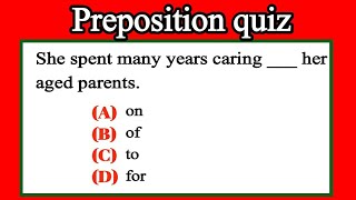 Preposition quiz 98 fails for this quiz  English grammar quiz  Preposition in English grammar [upl. by Aramo]