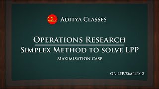 SIM2 Simplex Method to Solve Linear problem  Maximization using Simplex  Canonical Standard Form [upl. by Southard]