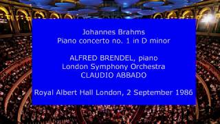 Johannes Brahms Piano Concerto 1 Alfred Brendel and Claudio Abbado with the LSO in 1986 [upl. by Maze725]