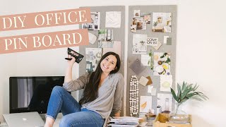 DIY Pin BoardBulletin  Office Update [upl. by Arahat848]