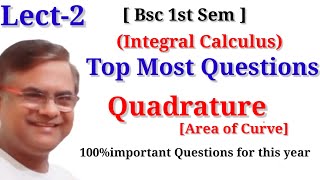 QUADRATURE Area of Curve Integral calculus bsc1st year 1st sem [upl. by Wally]