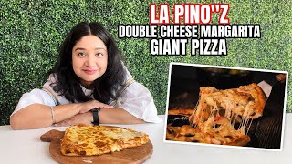 La Pinoquotz Double Cheese Margarita Giant Slice Pizza🍕at Home  Fun2oosh Food [upl. by Bitthia]