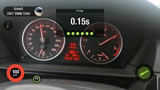 Bmw E61 530d 235ps Hybrid Turbo Big Speed Up 100200 dragy [upl. by Ahsinra472]