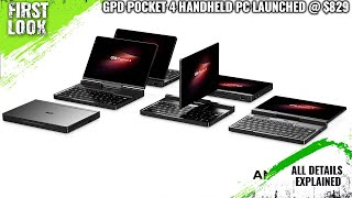 GPD Pocket 4 Handheld AI PC Launched  829  Explained All Spec Features And More [upl. by Calendre]