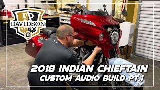 2018 Indian Chieftain custom audio build part 1 [upl. by Carnahan]