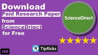 How to Download Paid Research Paper from ScienceDirect for Free SciHub  TipRicks [upl. by Neelrac]