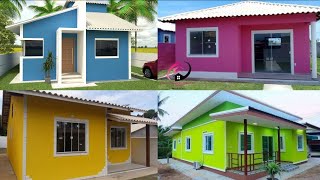 20 IDEIAS DE CORES PARA FACHADAS DE CASAS SIMPLES  Casas Populares  MINHA CASA MINHA VIDA 2024 [upl. by Meirrak]