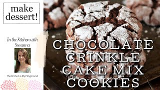 Chocolate Crinkle Cake Mix Cookies [upl. by Utir]