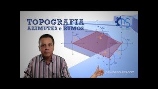 ENGENHARIA TOPOGRAFIA SURVEYING  Tutorial Azimute e Rumo Azimuth and Bearing [upl. by Anoyek559]