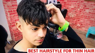 Best Hairstyle For Thin Hair  Messy Fringe Cut [upl. by Ahsiuqram]