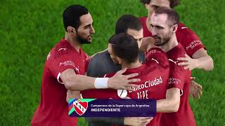 Supercopa Argentina  Independiente 2 vs Velez Sarsfield 1  eFootball PES 2021 Dif Leyenda [upl. by Hahnert]