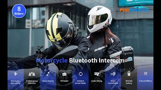 FODSPORTS FX8 Pro Motorcycle Communication Systems [upl. by Naivad]