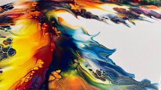 Vibrant and colorful Dutch Pour Painting [upl. by Atinid]