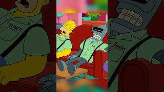 Homer and Bender look a little similar 🤖 thesimpsons shorts [upl. by Barren]