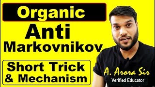 Anti MARKOVNIKOV Rule  Reaction Mechanism  Easy Trick  Organic Chemistry [upl. by Lattonia]