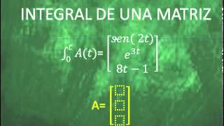 Derivada e integral de una matriz [upl. by Noevart]