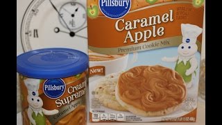 Making Pillsbury Caramel Apple Cookies [upl. by Enitnemelc260]