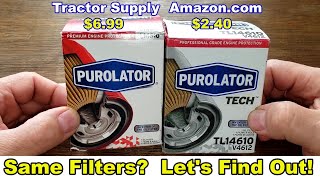 Purolator L14610 Oil Filter vs Purolator TECH TL14610 Oil Filter Cut Open [upl. by Gottwald756]