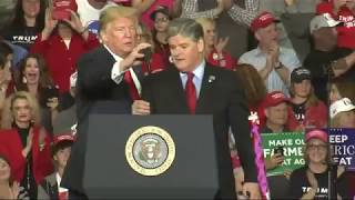 Sean Hannity of Fox News joins Trump on stage [upl. by Gilchrist]