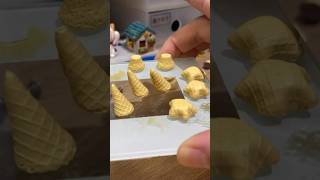 軟陶黏土兩種不同造型的甜筒做法 diycrafts handmade 軟陶 polymerclay polymerclaytutorial clay miniature 黏土 [upl. by Chiang390]