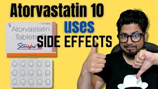 Storvas 10 mg tablet uses in hindi  Atorvastatin 40  Atorvastatin uses  Atorvastatin side effects [upl. by Tower]