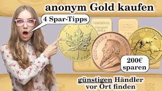 Gold anonym kaufen günstigen Händler finden 4 SparTipps [upl. by Eejan302]