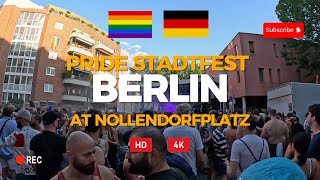 Berlin Stadtfest Nollendorfplatz 🇩🇪 Pride festival walking tour 🏳️‍🌈  4k 60fps [upl. by Eshelman]