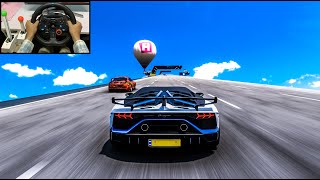 Lamborghini Aventador SVJ  Forza Horizon 5  Event LAB  steering wheel gameplay [upl. by Llirrem]