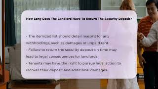 How Long Does The Landlord Have To Return The Security Deposit  CountyOfficeorg [upl. by Dulcine]