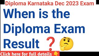 Diploma Exam Result Dec 2023Diploma Result yavagaDiploma Result Dec2023Diploma Result [upl. by Rhea]