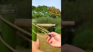 Nice Simple slingshot diy bushcraft outdoorsurvival bambooshoot 4k [upl. by Rento275]