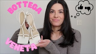 BOTTEGA VENETA STRECH SANDALS  sizing fit review [upl. by Orelee]