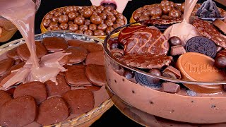 ASMR MALTESERS CHOCOLATE MILK KITKAT MAGNUM OREO ICE CREAM NUTELLA DESSERT MUKBANG먹방咀嚼音EATING SOUNDS [upl. by Hgielah]